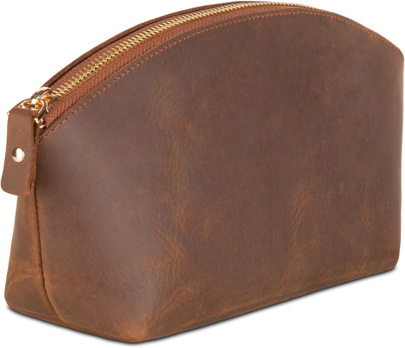 Premium Leder Kosmetiktasche Tobacco