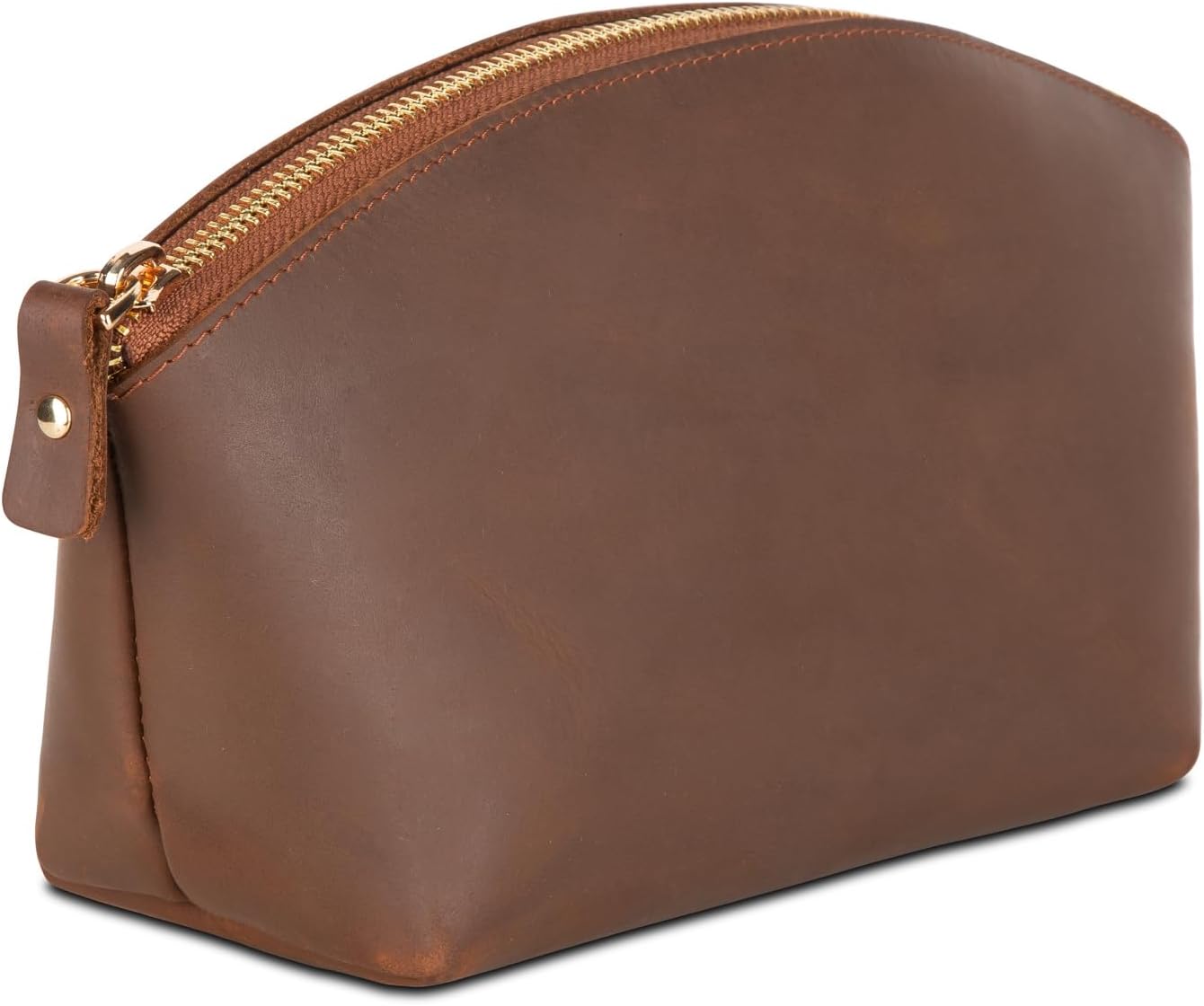 Premium Leder Kosmetiktasche Hazelnut