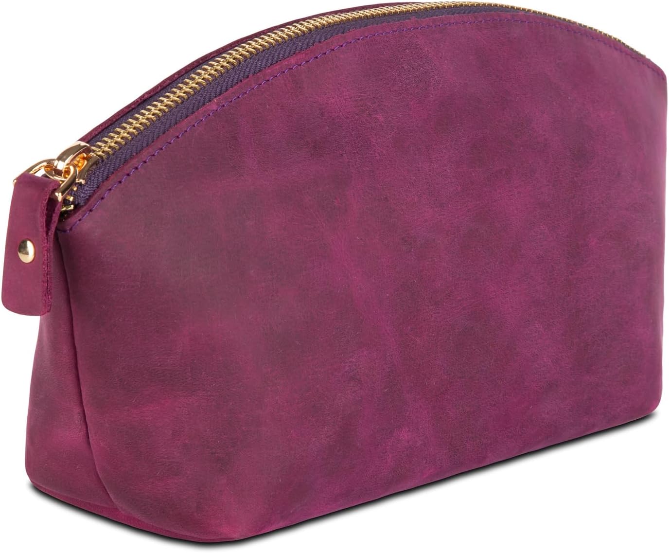 Premium Leder Kosmetiktasche Lila