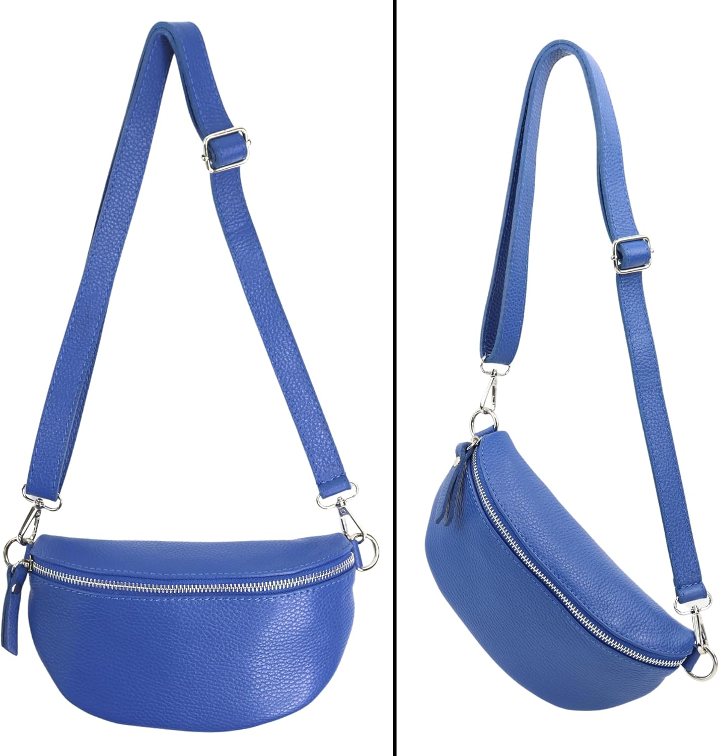 Premium Echtleder Damen Bauchtaschen Blau