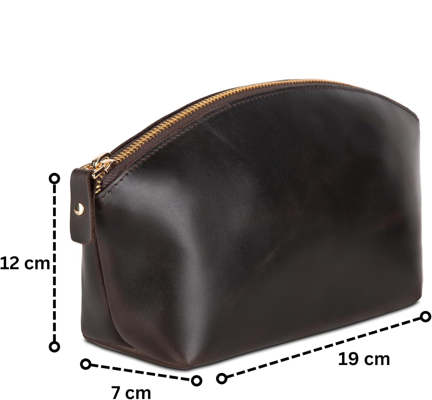 Premium Leder Kosmetiktasche Avanza Chestnut