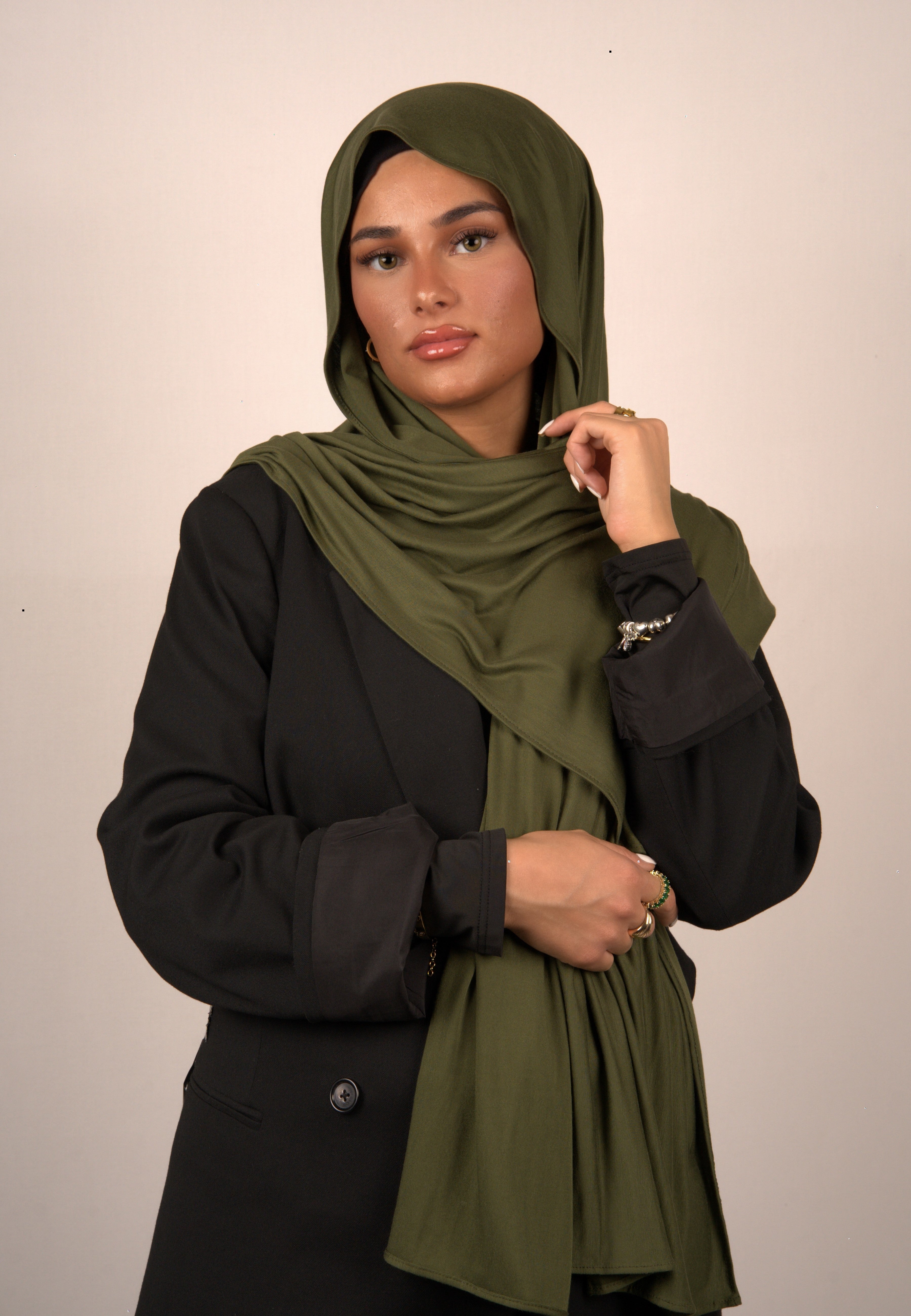 Cotton Premium Jersey Dark Olive Green