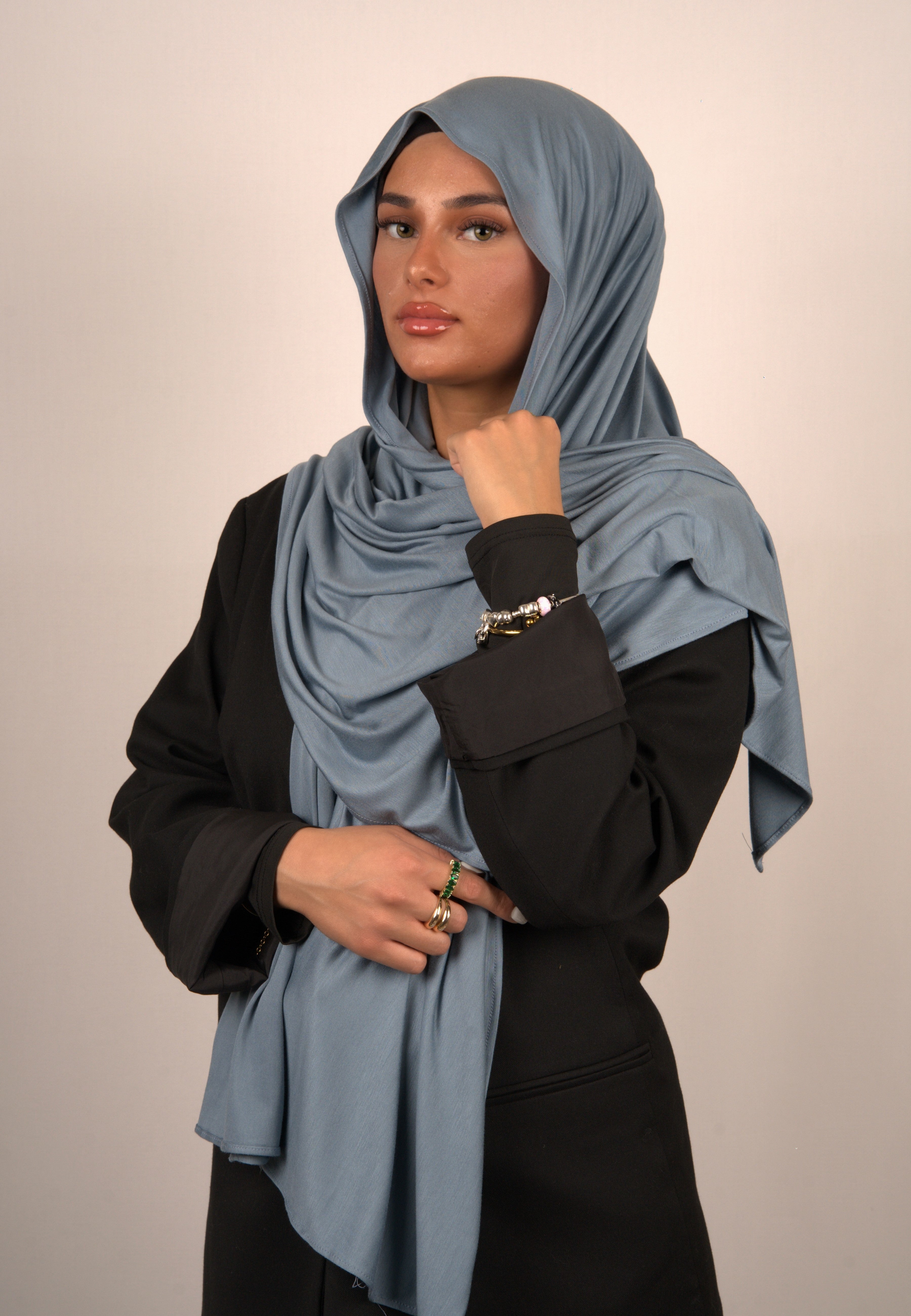 Cotton Premium Jersey Steel Blue