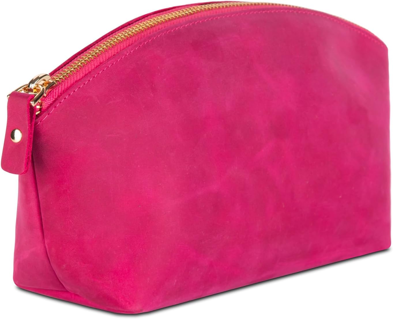 Premium Leder Kosmetiktasche Fuschia