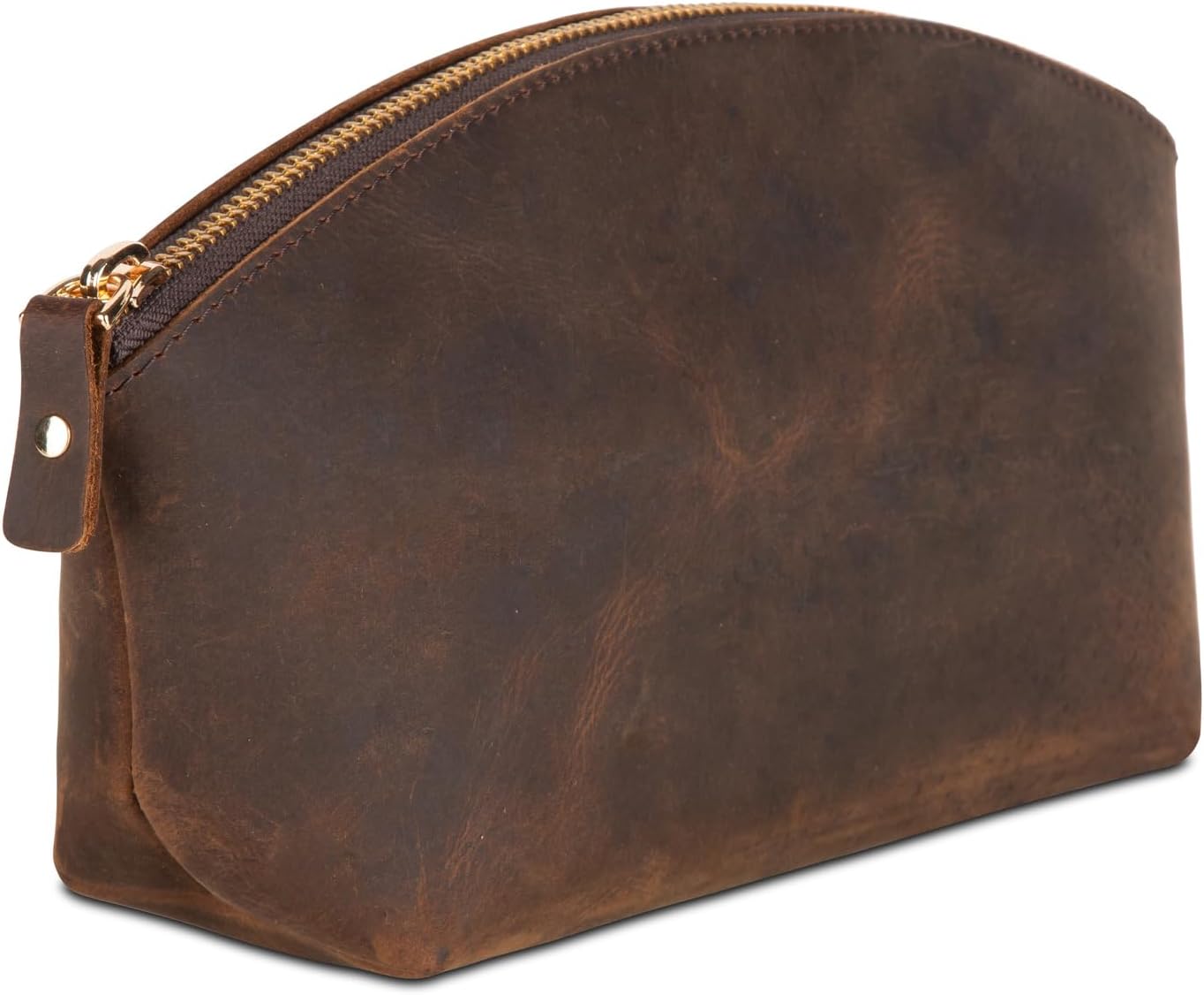 Premium Leder Kosmetiktasche Dark Tobacco