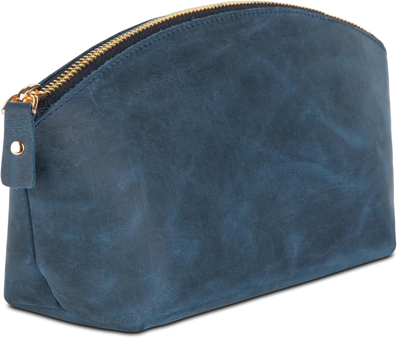 Premium Leder Kosmetiktasche  Navy