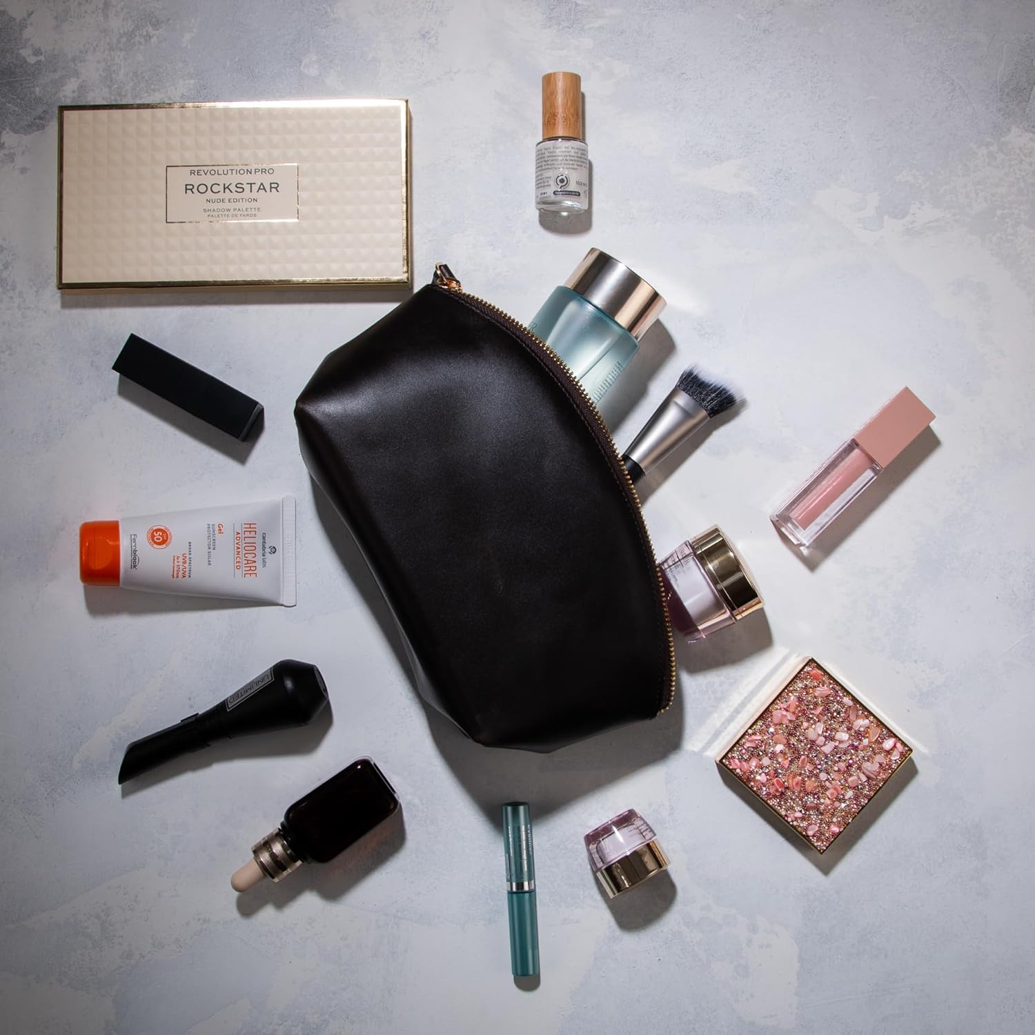 Premium Leder Kosmetiktasche Avanza Chestnut