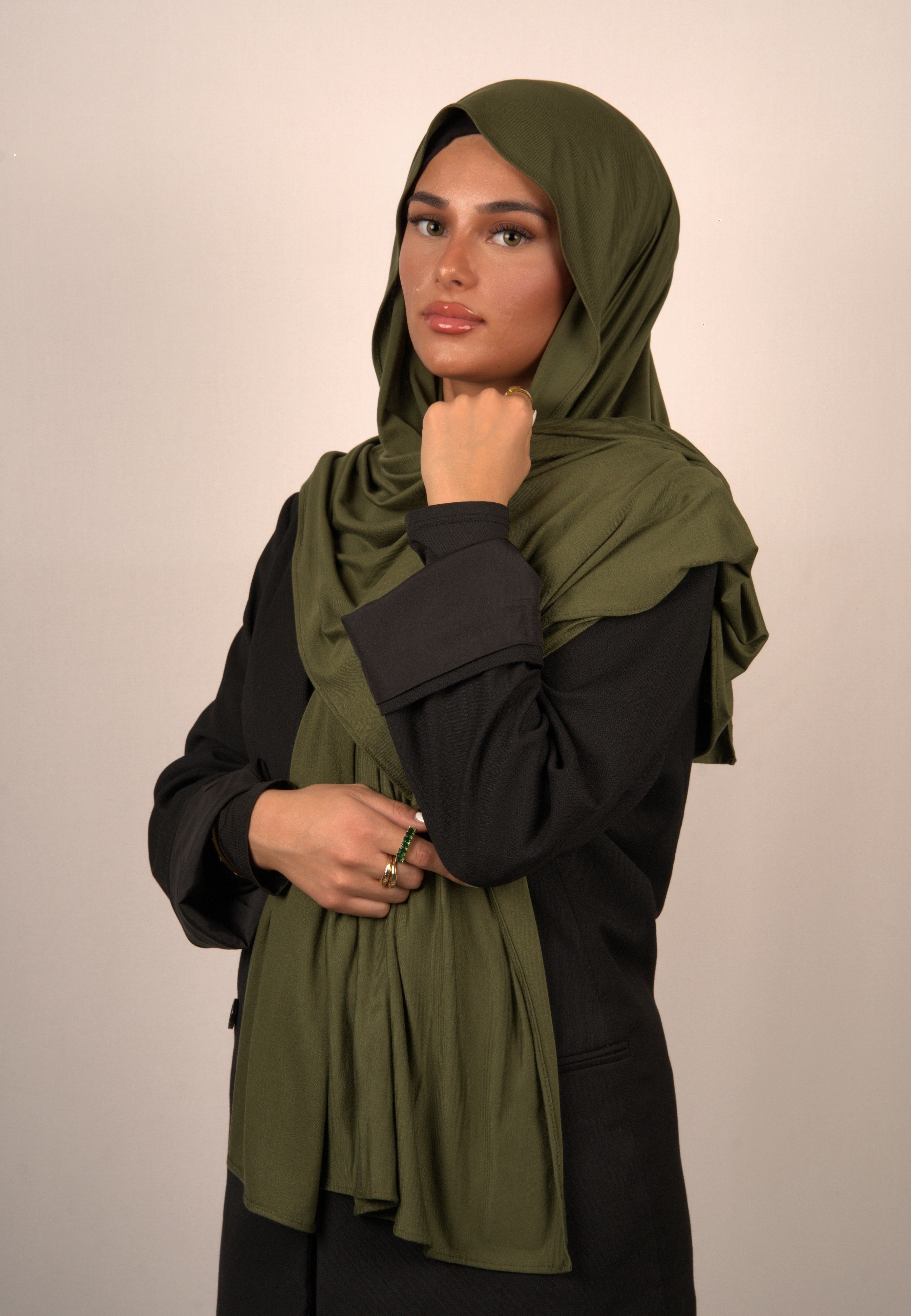 Cotton Premium Jersey Dark Olive Green