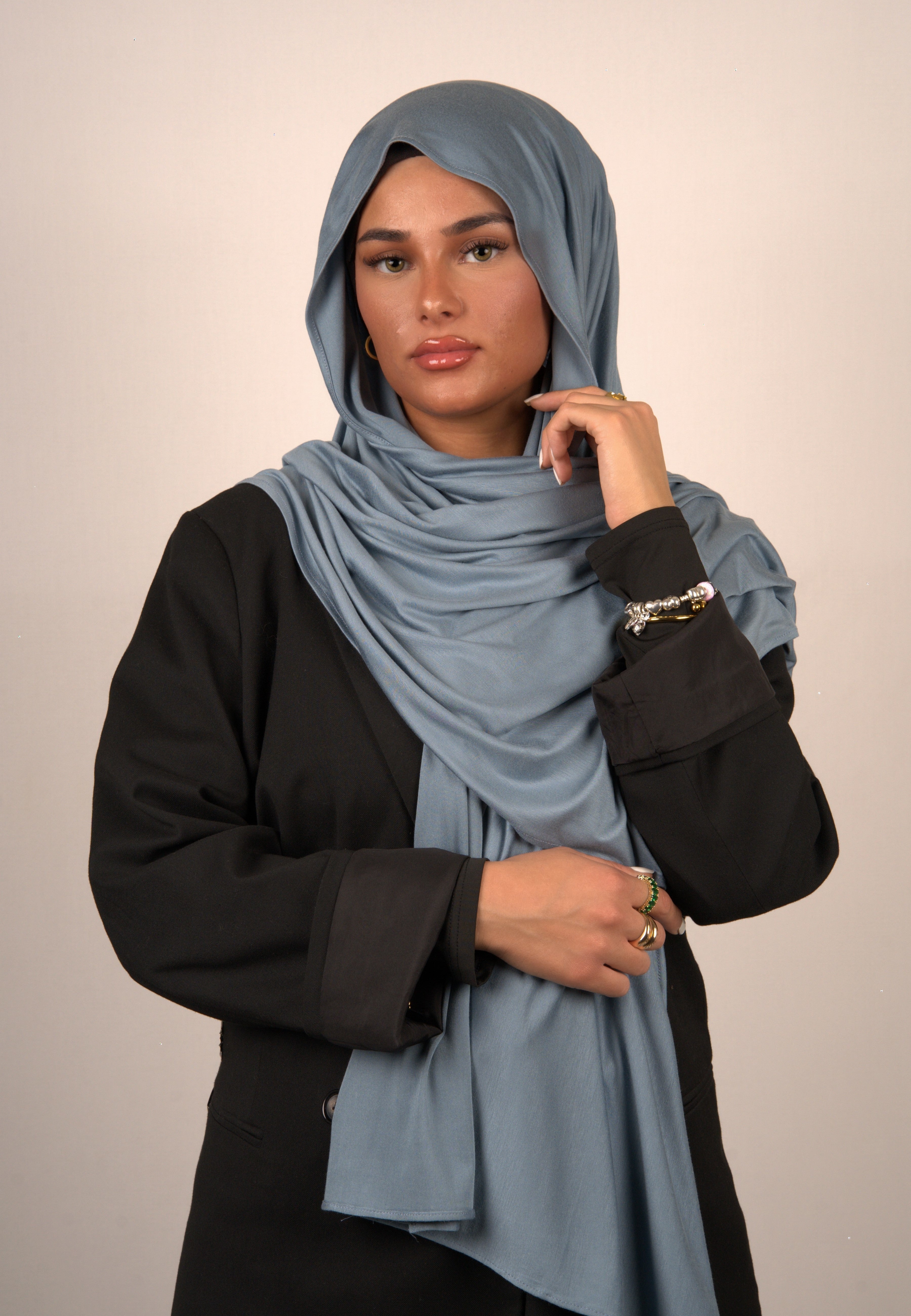 Cotton Premium Jersey Steel Blue