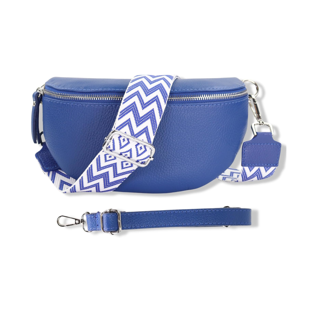 Premium Echtleder Damen Bauchtaschen Blau